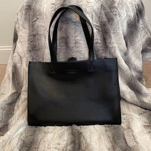 Banana Republic Black Leather Tote